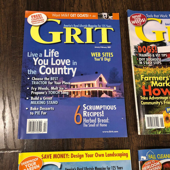 Grit Magazine Lot of 4 - Jan/Feb, May/June, July/Aug, Sept/Oct 2007 Homesteading - Picture 2 of 14